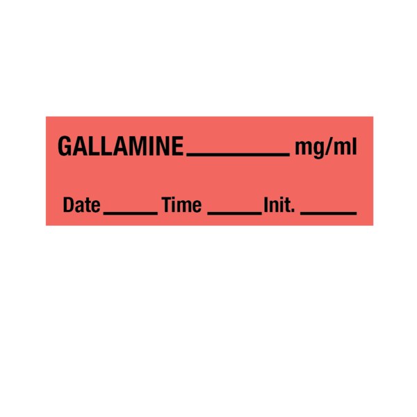 Tape, Gallamine 1/2" x 500" Flr Red w/Black